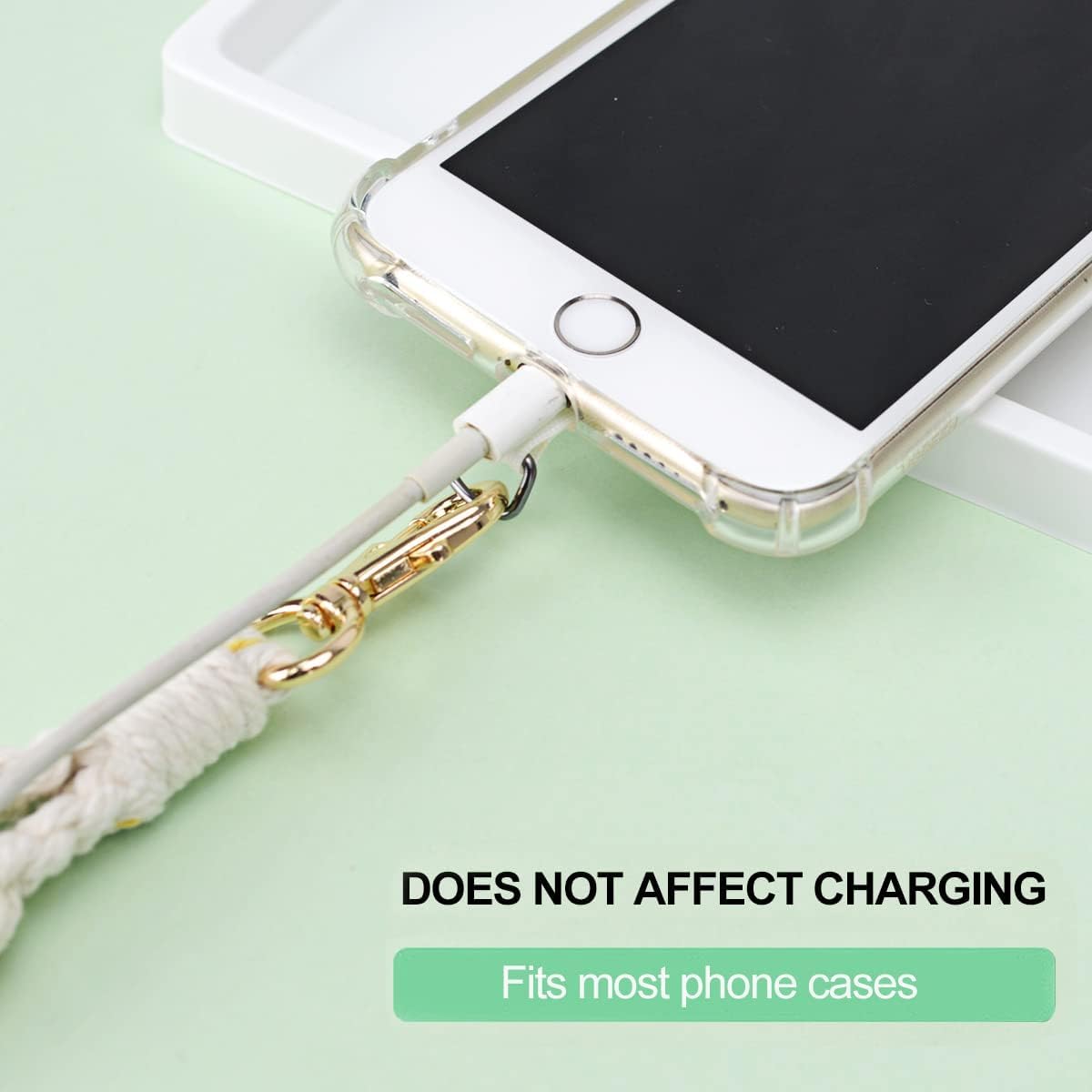 CHIWUTECH CHIWUTECH Boho Macrame Phone Wrist Strap Cell Phone Lanyard Keychain Wristlet Charm Anti-Loss Phone Chain for Easy Carrying - View 4 of 5