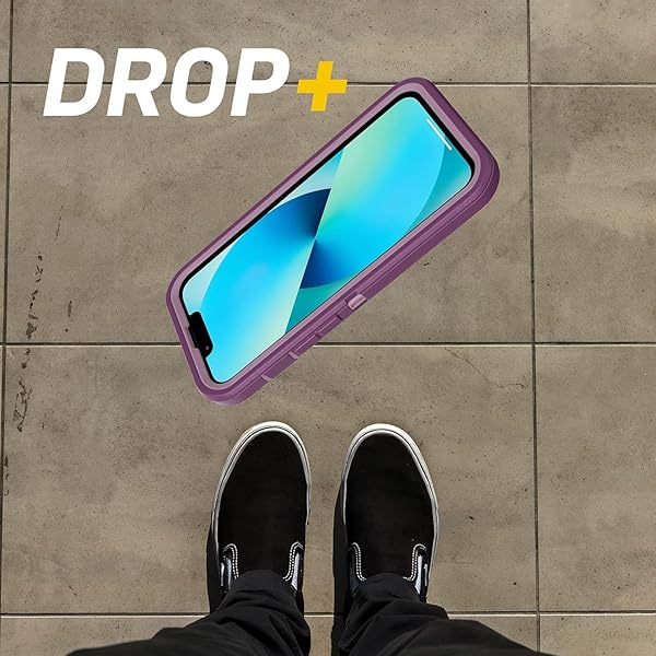 OtterBox OtterBox Defender Series Screenless Edition Case for iPhone 13 with Holster Clip in Happy Purple Non-Retail Packaging - View 8 of 10