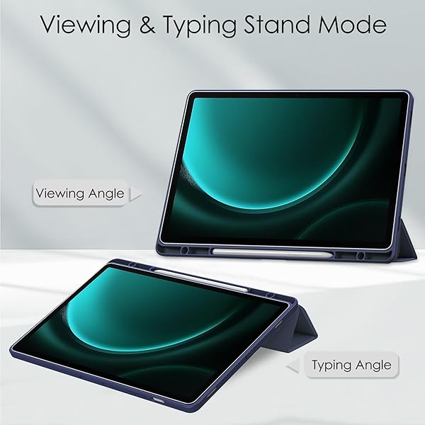 Gylint Gylint Hybrid Slim Case for Samsung Galaxy Tab S9 FE 11 inch Clear Back Shell with S Pen Holder for SM-X510 X516B X710 X716B - View 5 of 8