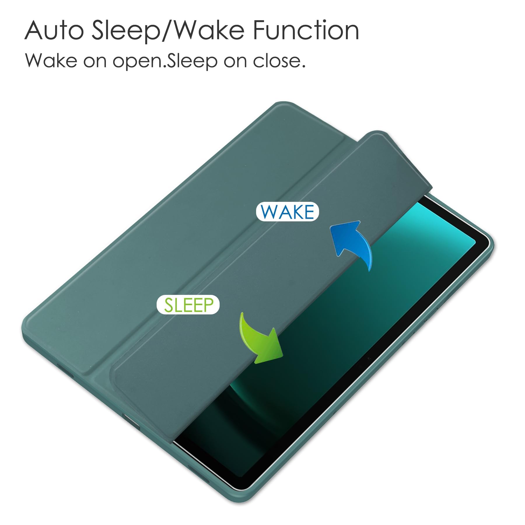 Ratesell Hybrid Slim Case for Samsung Galaxy Tab S9 FE 10.9 Inch and Galaxy Tab S9 11 Inch 2023 Shockproof Cover with Clear Back and S Pen Holder Blackish Green - View 5 of 8