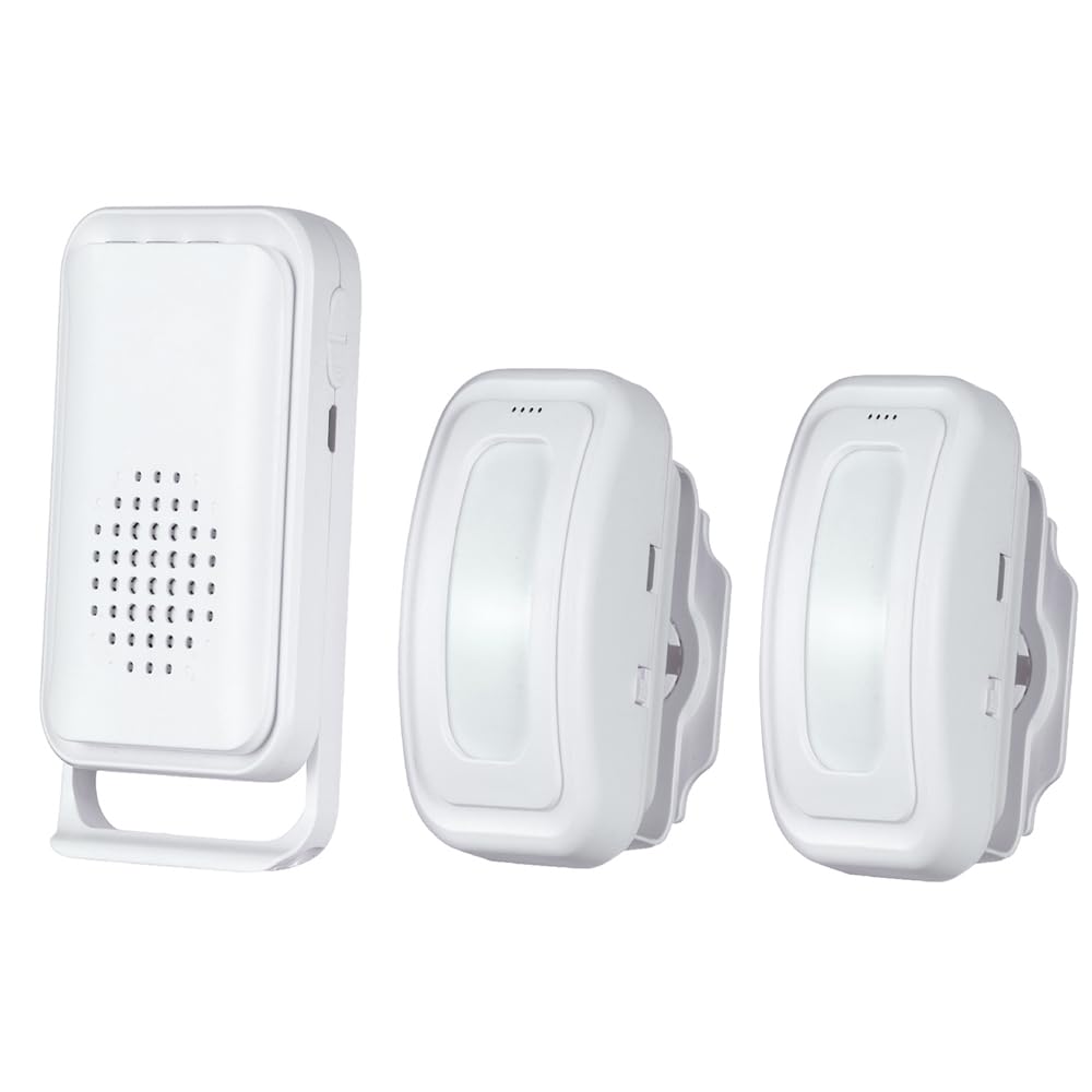 Enegg Motion Sensor Doorbell Entry Alert Wireless Chime with 2 Sensors and 1 Receiver for Home Office Store Security