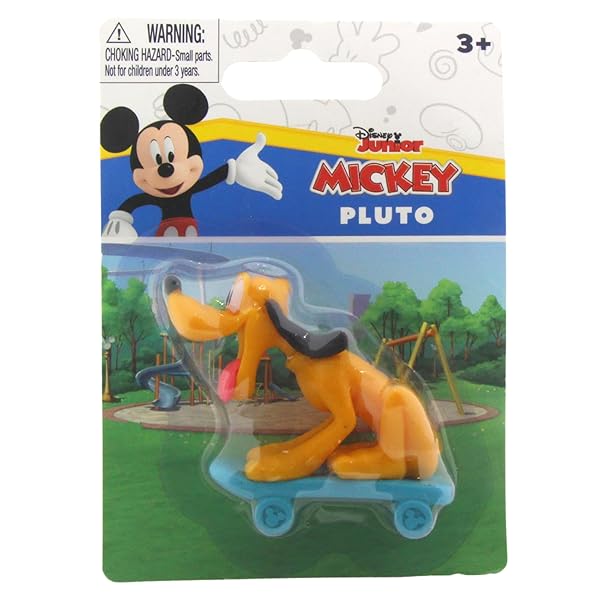 Disney "Collectible Mickey and Friends 3D 2.5" Figure - Detailed Pluto Cake Topper Miniature"