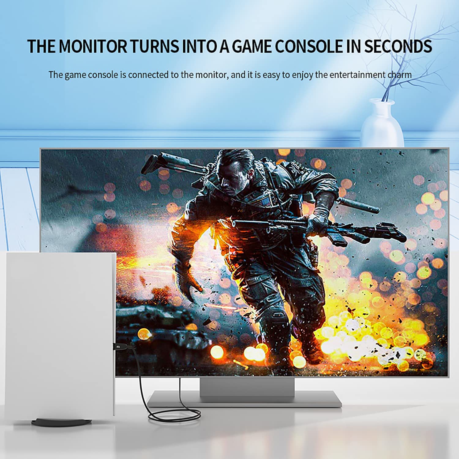 50 ft HDMI Cable High Speed 18Gbps 4K 60Hz Compatible with PS3 PS4 TV Box and More Ideal for Gaming and Streaming - View 4 of 6