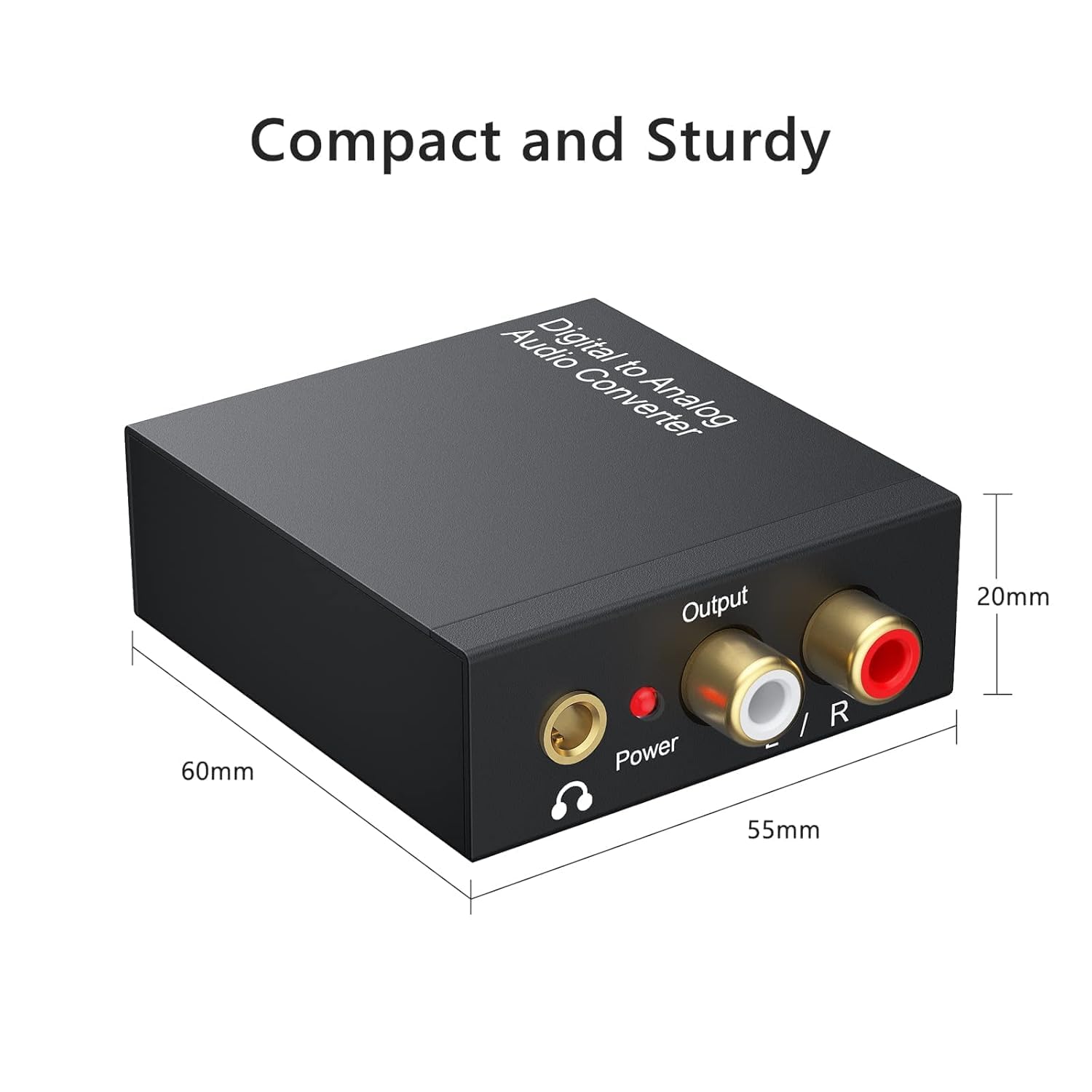 DigitConvert High-Quality DAC 192KHz Digital to Analog Converter & Optical to RCA Adapter for PS4 & Home Cinema - View 4 of 7