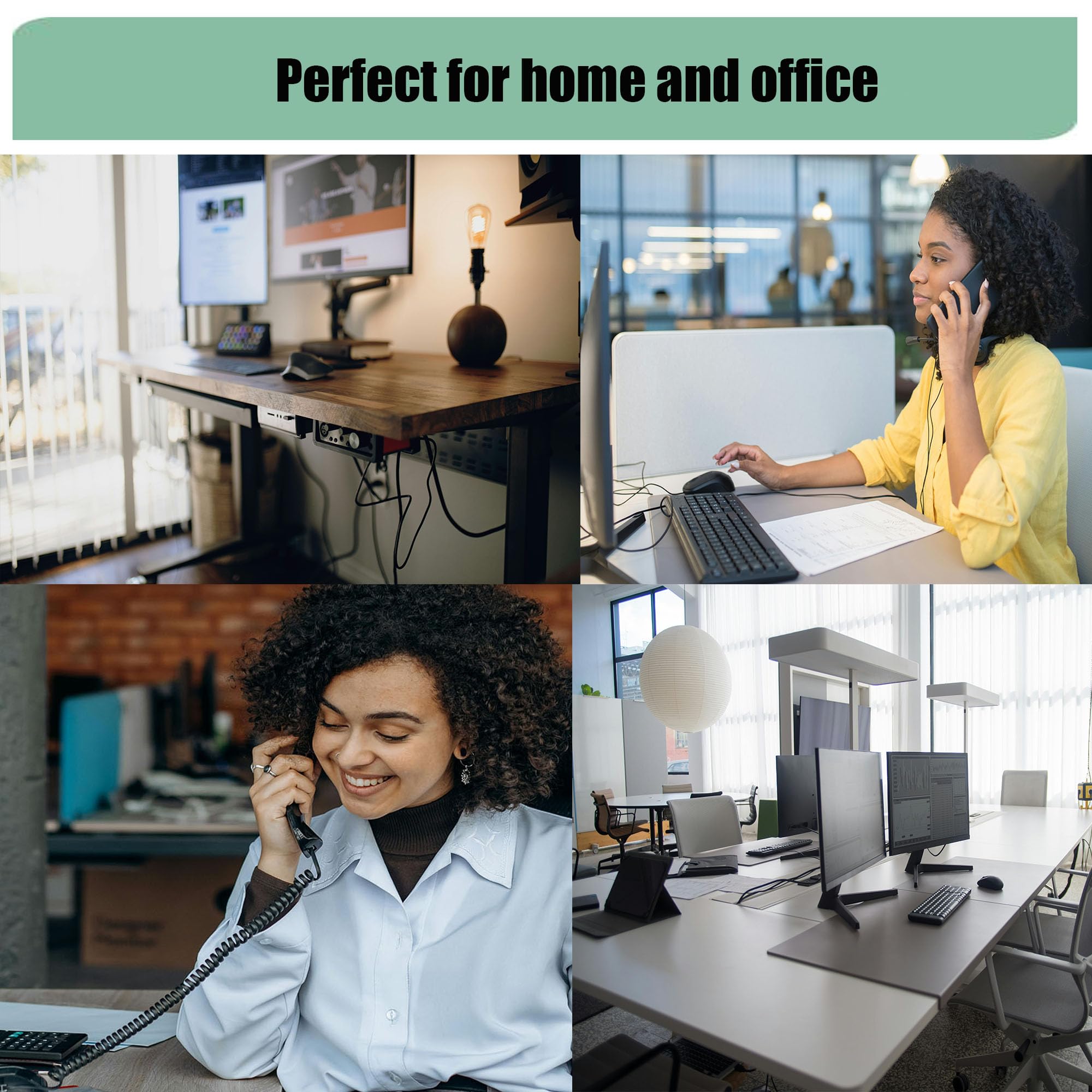 TOYAYAYO TOYAYAYO 3Pack 6ft RJ11 Phone Cord Male to Male for Landline and Fax Black 6P4C Telephone Line Cable - View 7 of 7