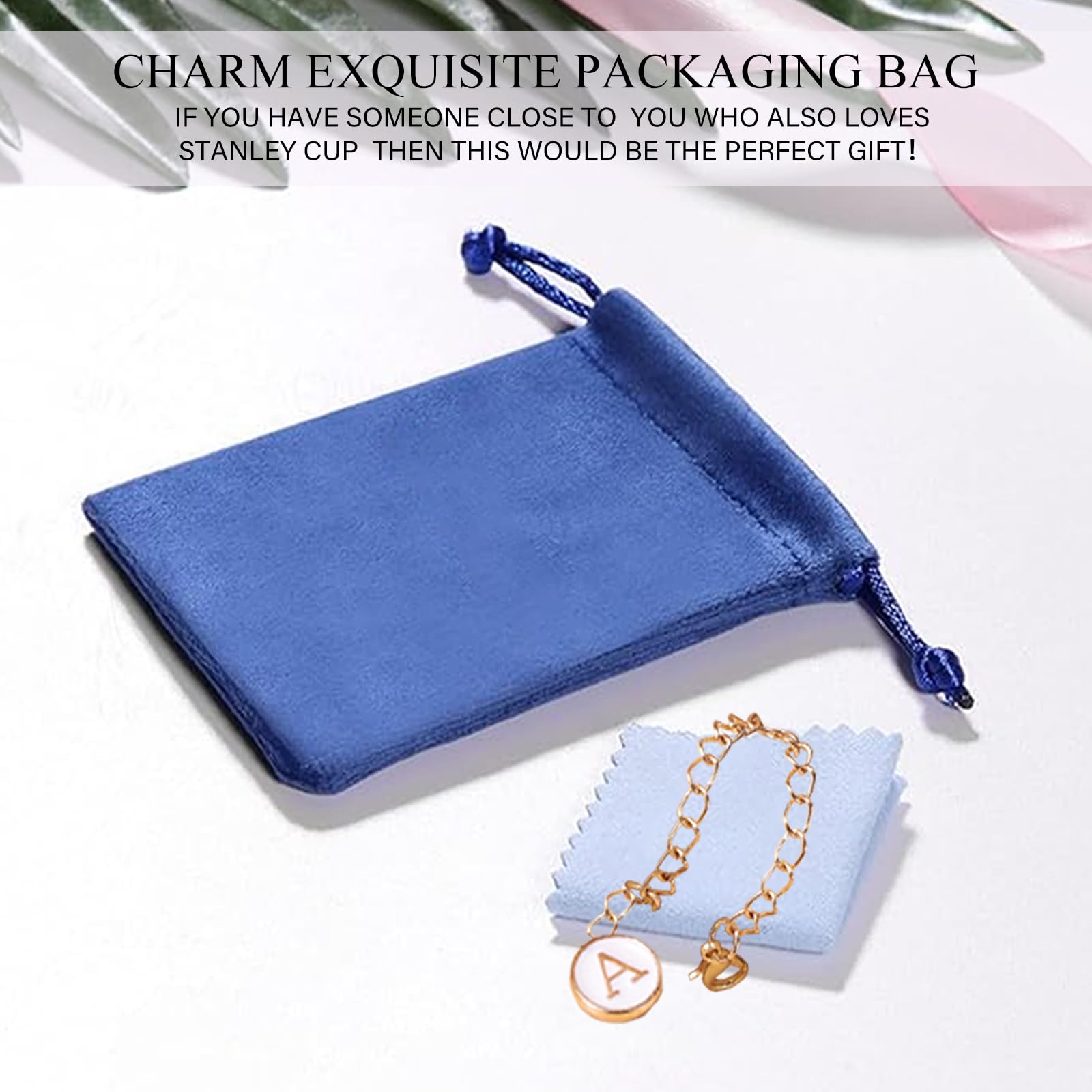 Ekarley Ekarley Letter Charm Accessories for Stanley Cup 3Pcs Initial Chain Water Bottle Handle Name ID Charm for Tumbler Cups - View 6 of 6