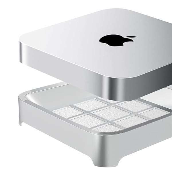 IFCASE IFCASE Desktop Dust & Air Filter Stand for Mac Mini 2010-2023 & Mac Studio M1/M2 - Silver