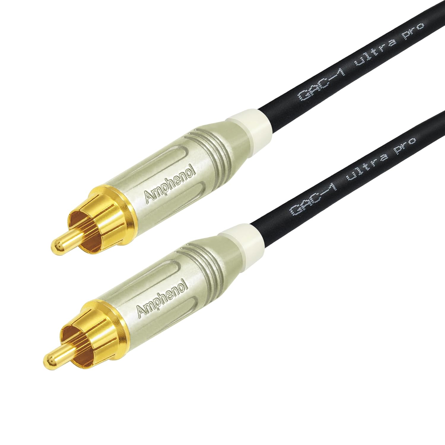 WORLDS BEST CABLES Gotham GAC-1 Ultra Pro 60 Foot Low-Cap Center-Channel Subwoofer Cable with Gold Plated RCA Connectors - View 5 of 7