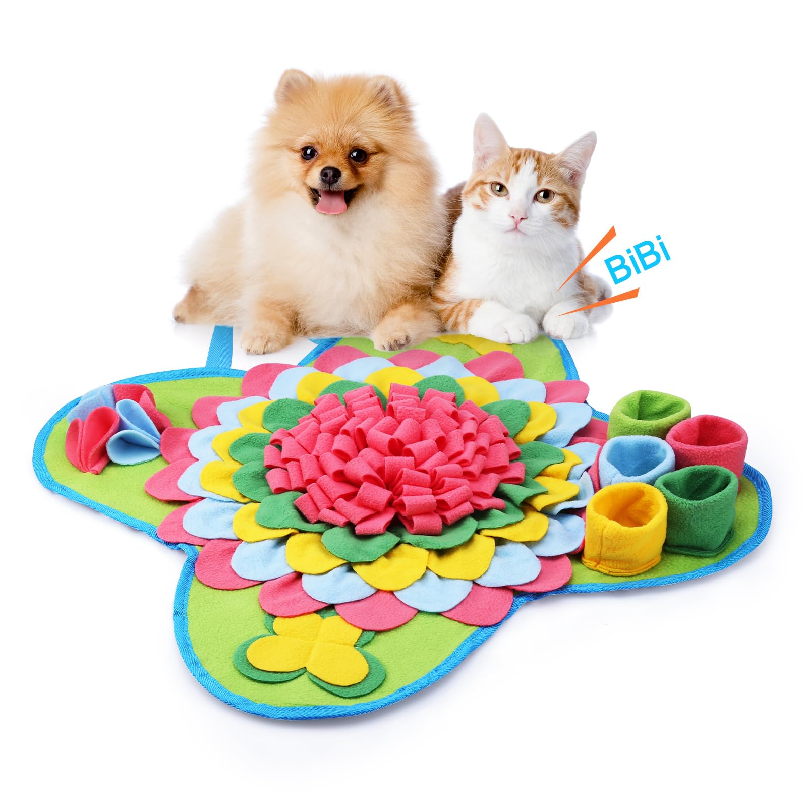 Ankilo Ankilo Snuffle Mat for Dogs 20x20 Dog Feeding Mat for Smell Training Slow Eating Puzzle Mat for Stress Release for Small Medium Large Dogs