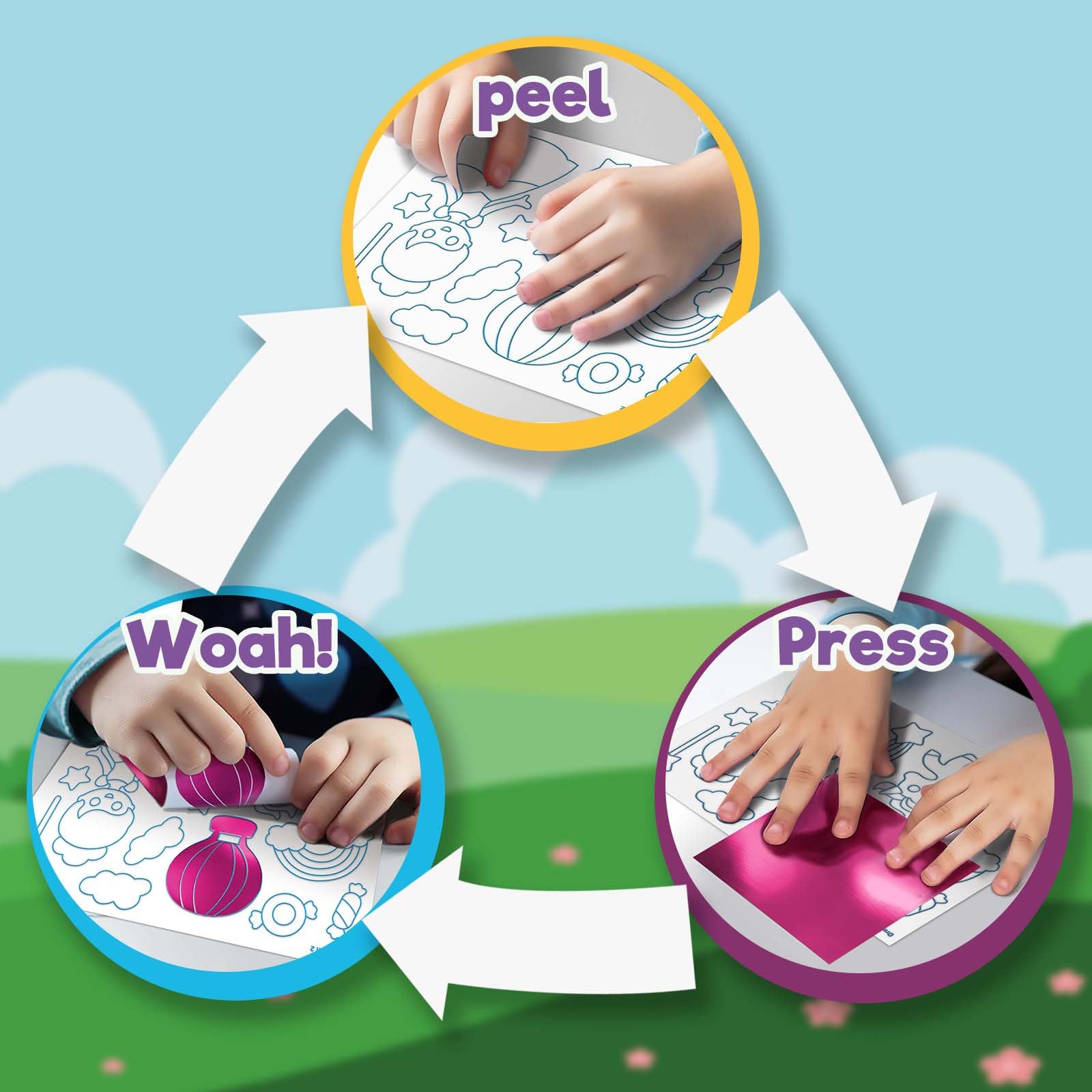 Yazhiji Yazhiji Foil Art Craft Kits for Kids Unicorns Princess Mess Free Fun DIY Activity Set Gifts for Ages 4 to 12 Party Supplies Toys - View 4 of 6