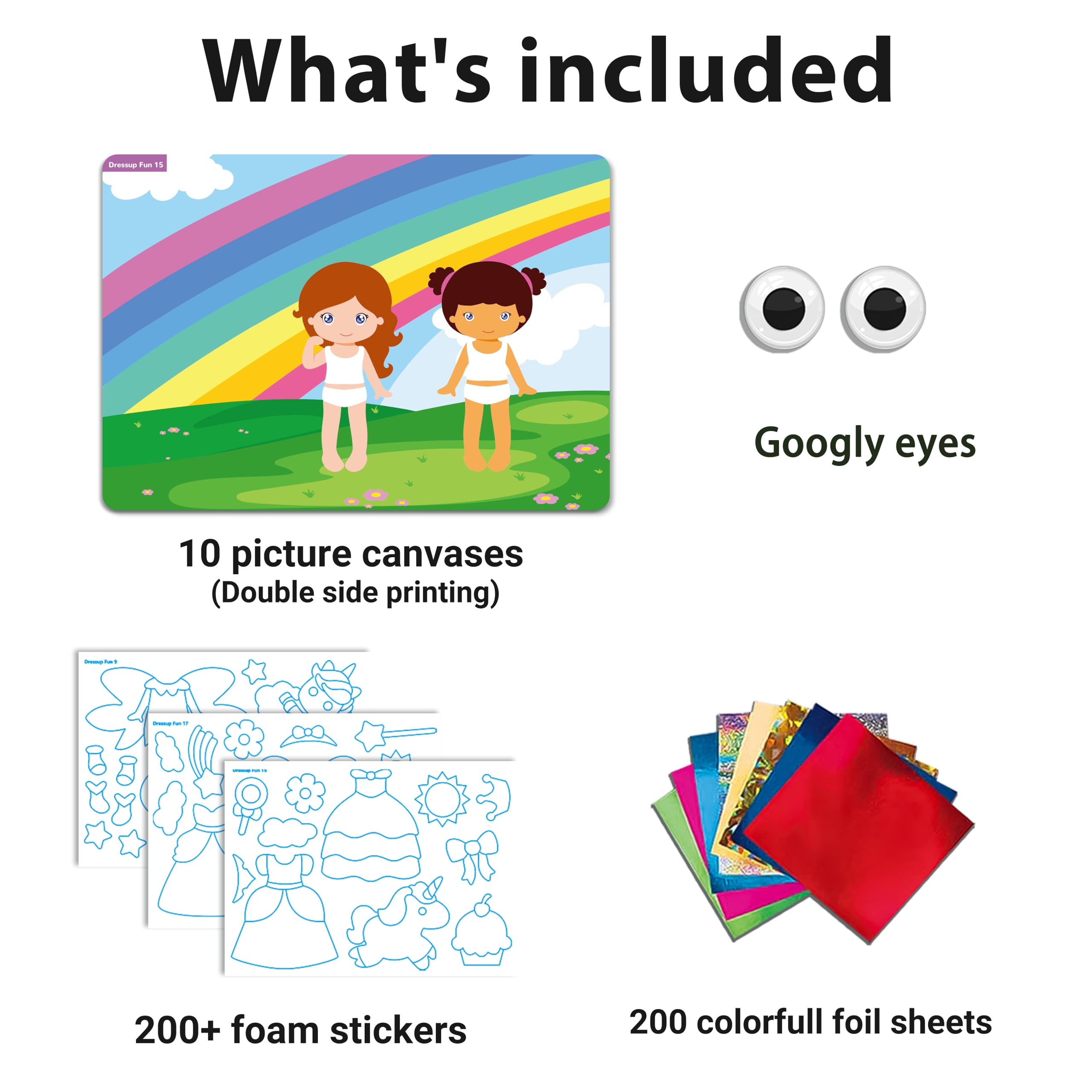 Yazhiji Yazhiji Foil Art Craft Kits for Kids Unicorns Princess Mess Free Fun DIY Activity Set Gifts for Ages 4 to 12 Party Supplies Toys - View 5 of 6