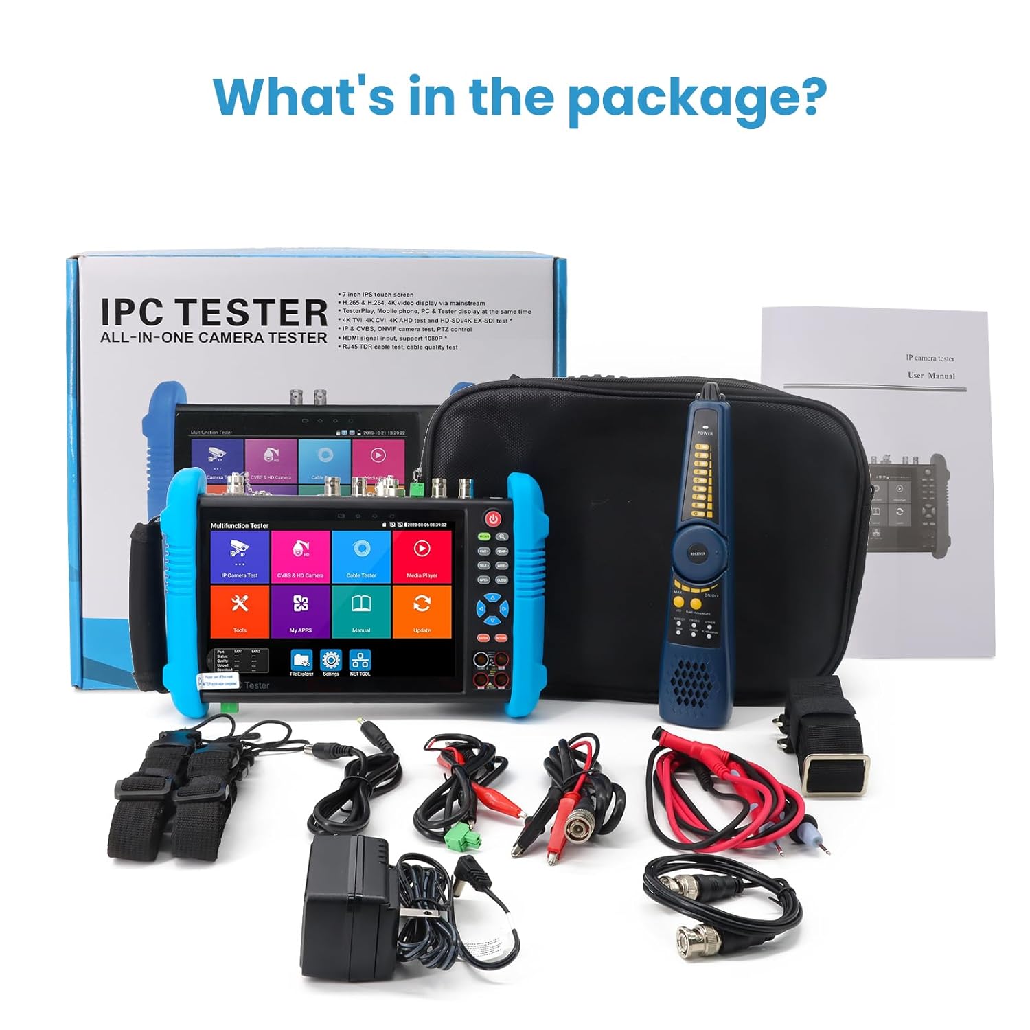 Anpviz Anpviz 8MP CCTV Camera Tester with IPS Touch Screen 5 in 1 AHD CVI TVI CVBS IP Support DMM OPM VFL TDR POE PTZ WiFi 4K HDMI IPC-9800MOVTADHS Plus - View 8 of 8