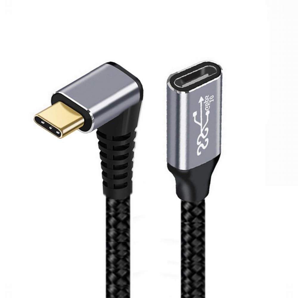 CY CY Cable Up Down Angled USB C Male to Female Extension Data Cable 10Gbps 100W Compatible with iPhone 15 and Laptops 300cm - View 2 of 9
