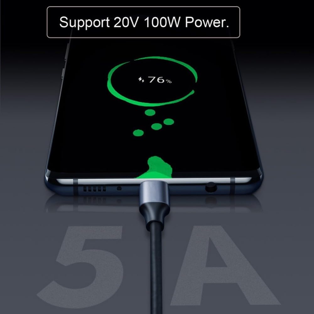 CY CY Cable Up Down Angled USB C Male to Female Extension Data Cable 10Gbps 100W Compatible with iPhone 15 and Laptops 300cm - View 4 of 9