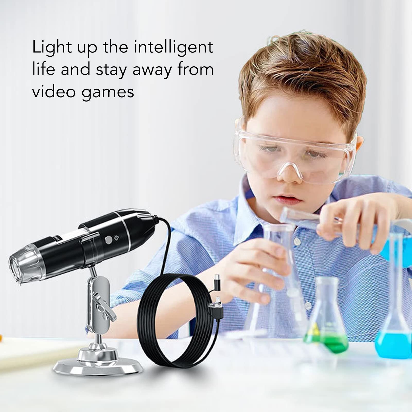 Marhynchus Handheld Digital Microscope 3 in 1 with HD 1600X Image WiFi Connection and USB Port for Easy Viewing and Sharing - View 4 of 9