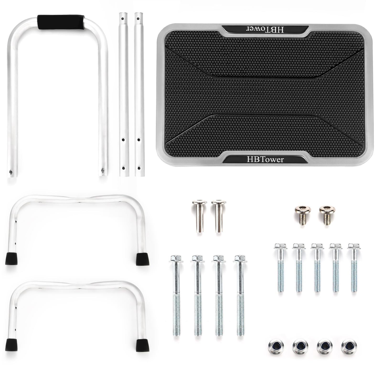 HBTower HBTower Lightweight Aluminum Step Stool with Handle for Seniors Non-Slip Feet Ideal for Bedroom Kitchen and Bathroom Use - View 3 of 7