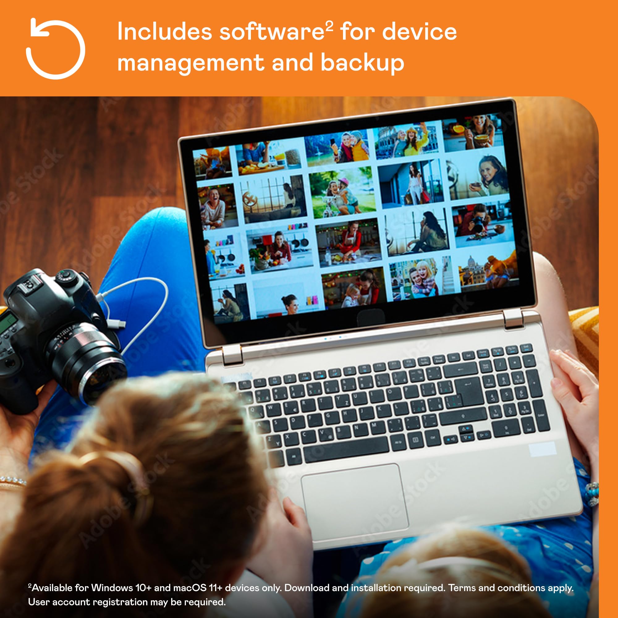 WD WD 5TB My Passport Portable Hard Drive USB-C USB-A Compatible for Windows Mac Chromebook Gaming Backup Software Password Protection - View 6 of 7