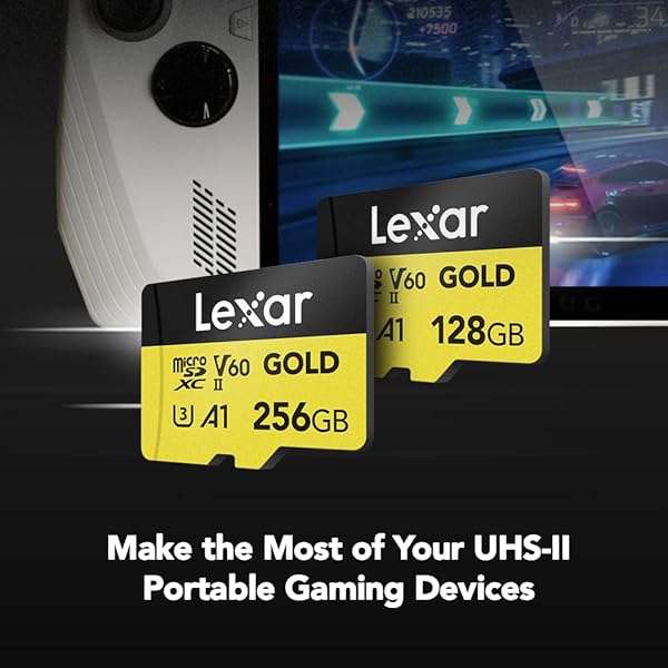 Lexar Lexar 128GB Professional Gold Micro SD Card - UHS-II, 4K UHD, Fast 280/100 MB/s for Drones & Action Cameras - View 7 of 9