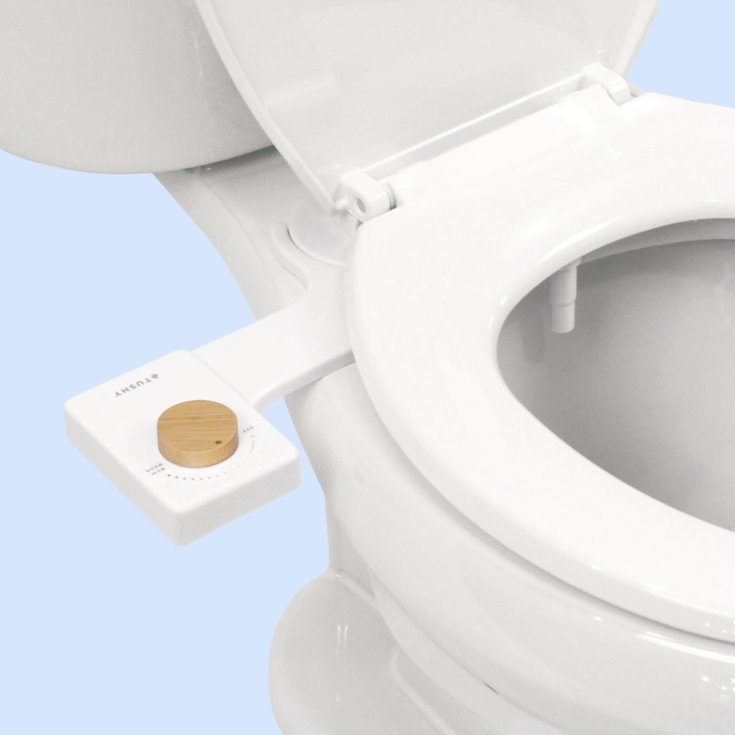 TUSHY Fresh Bidet Ultra Slim Toilet Seat Attachment Easy Install Adjustable Water Pressure Hygienic Nozzle for Ultimate Cleanliness