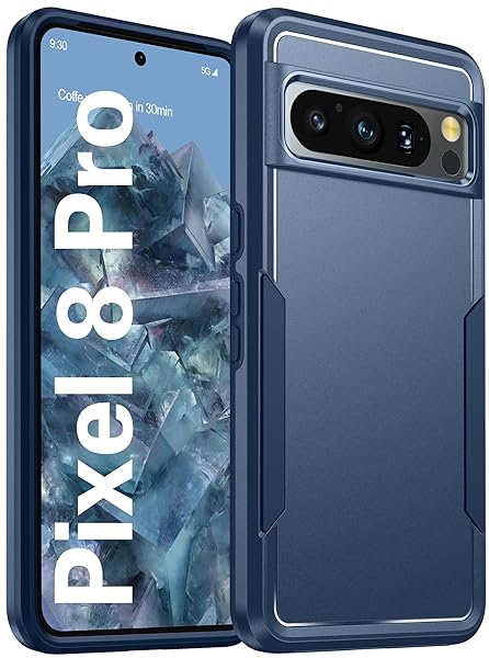 Oterkin Oterkin Heavy Duty Phone Case for Google Pixel 8 Pro 15FT Military Grade Shockproof Anti-Scratch Anti-Slip Protection Blue