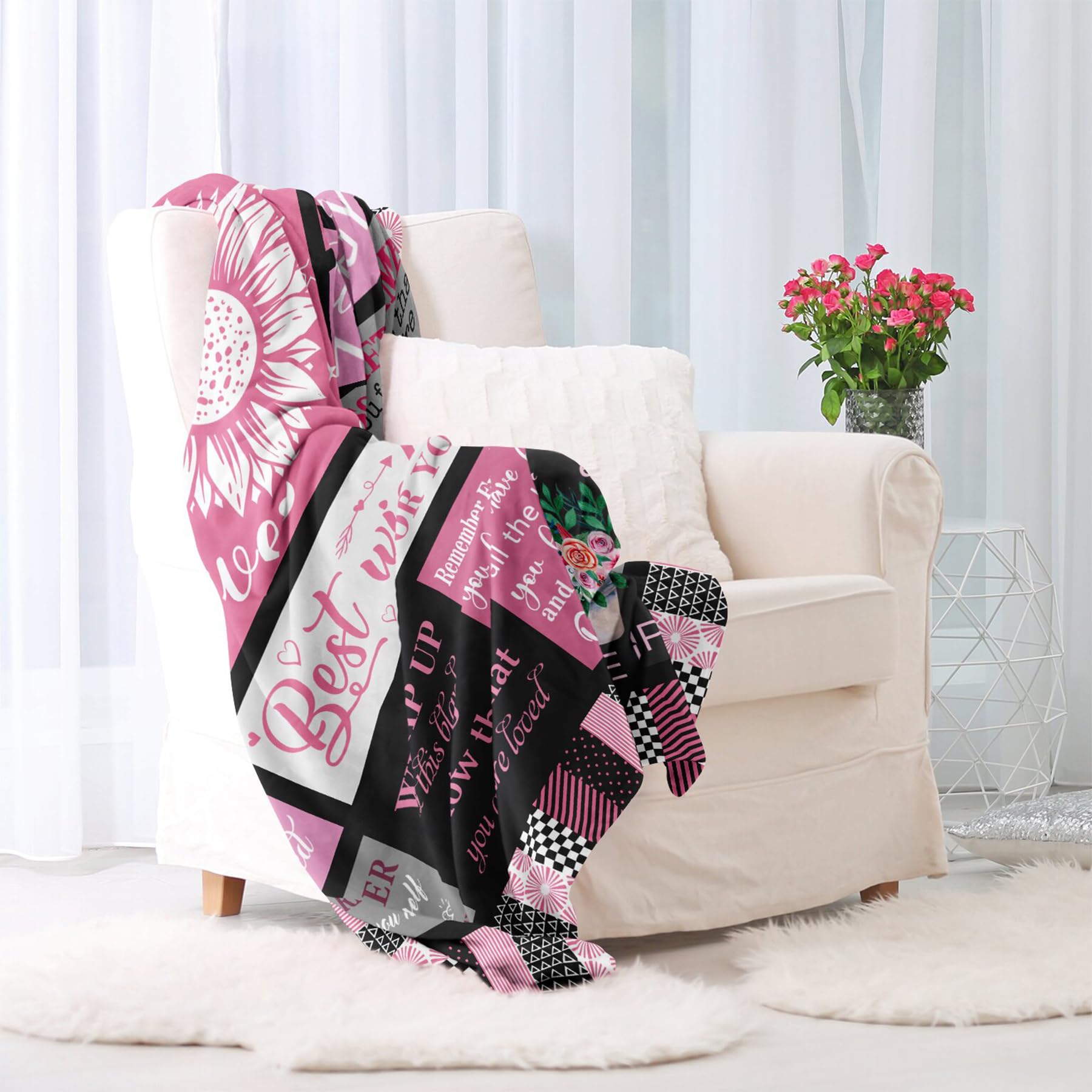 Mcurore Mcurore Get Well Soon Gifts for Women After Surgery Inspirational Relaxation Blanket 60x50 Perfect for Encouragement and Sympathy - View 3 of 7