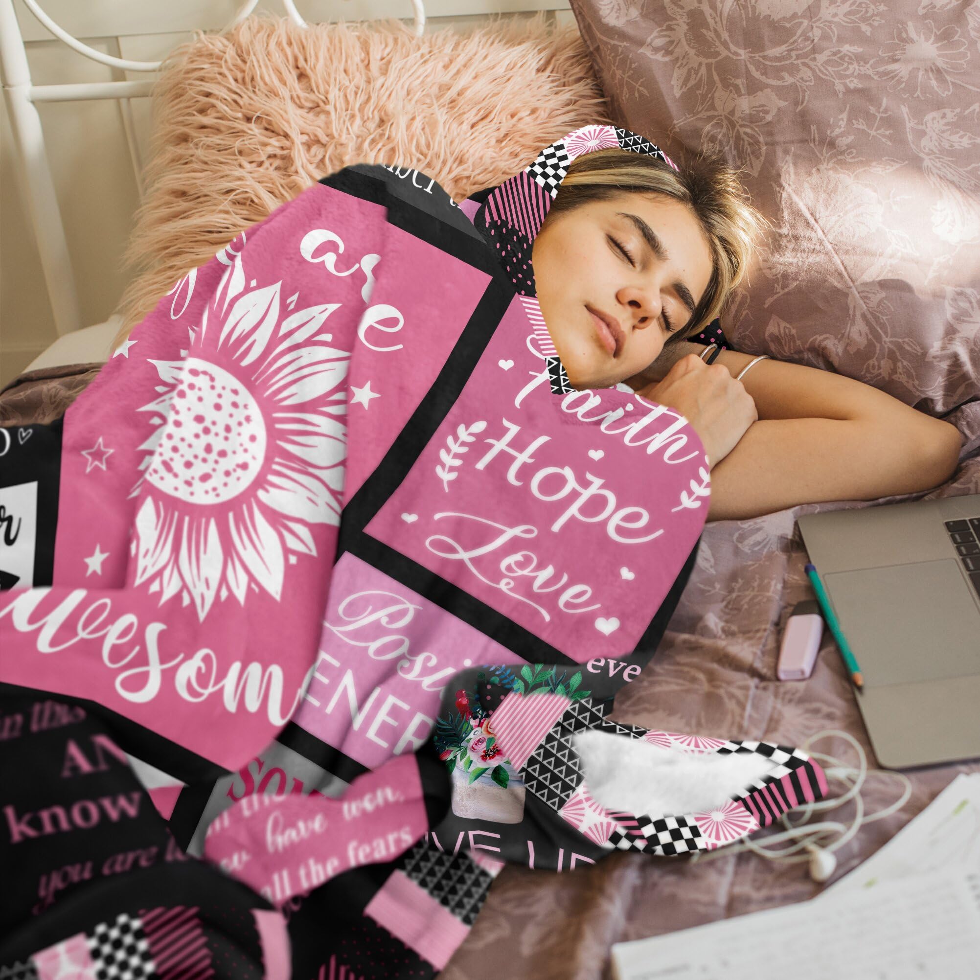 Mcurore Mcurore Get Well Soon Gifts for Women After Surgery Inspirational Relaxation Blanket 60x50 Perfect for Encouragement and Sympathy - View 6 of 7