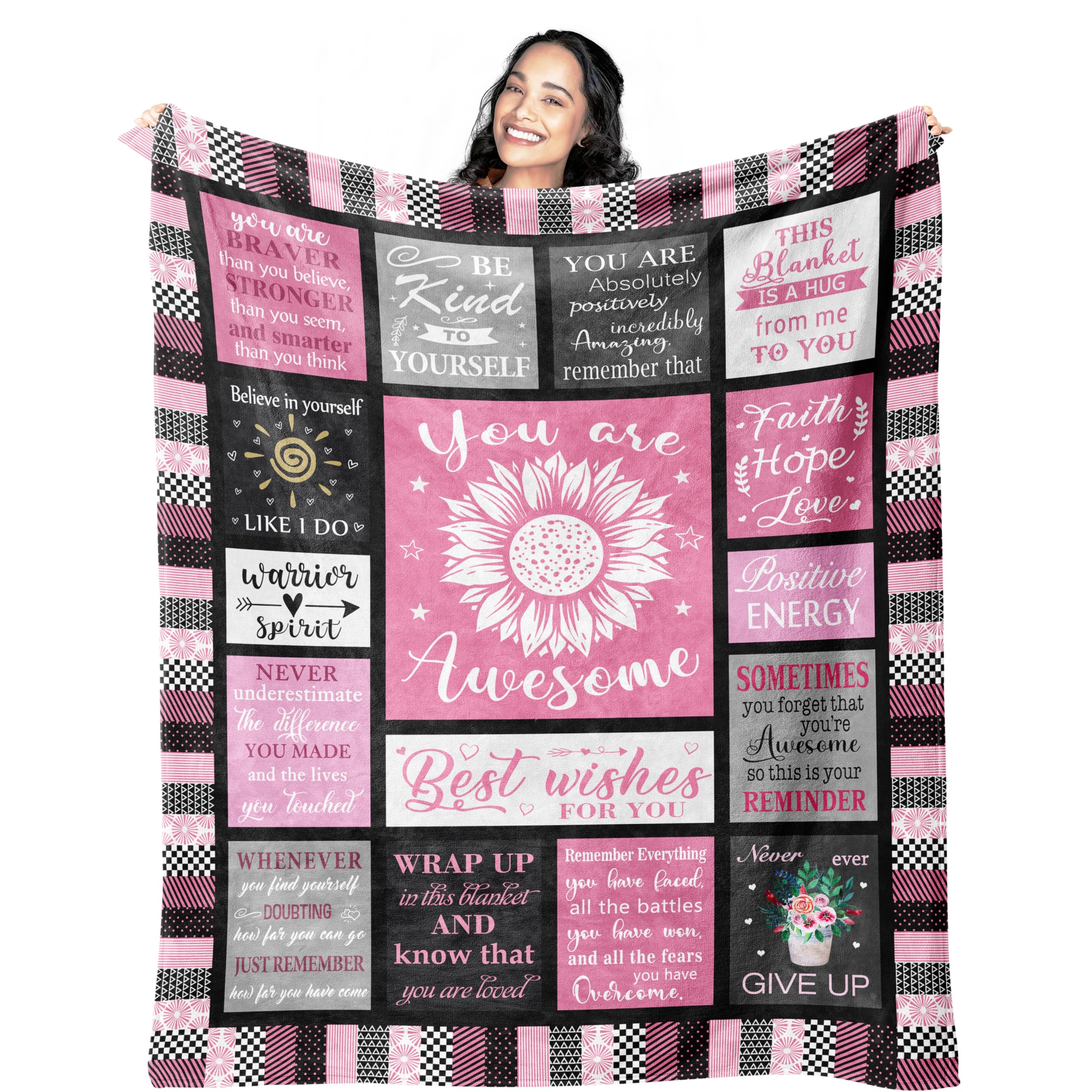 Mcurore Get Well Soon Gifts for Women After Surgery Inspirational Relaxation Blanket 60x50 Perfect for Encouragement and Sympathy
