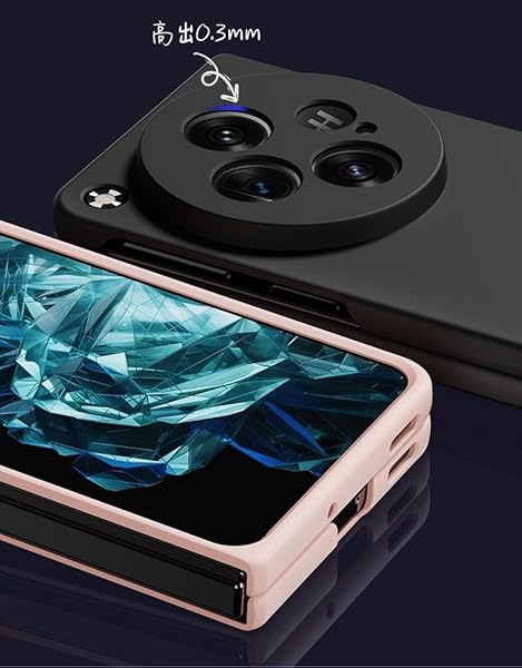 Ranyi Ranyi Ultra Slim Thin Matte Folding Case for OnePlus Open 360 Full Body Protection Shock Absorbing Silicone Rubber Pink Cover 2023 - View 8 of 9