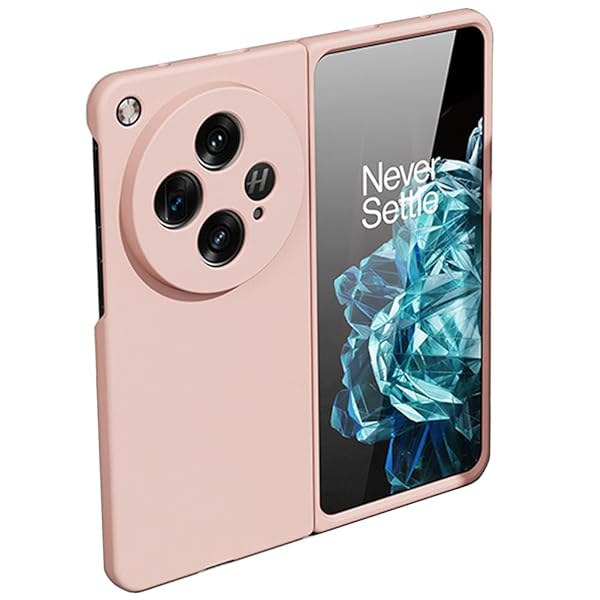 Ranyi Ranyi Ultra Slim Thin Matte Folding Case for OnePlus Open 360 Full Body Protection Shock Absorbing Silicone Rubber Pink Cover 2023 - View 3 of 9