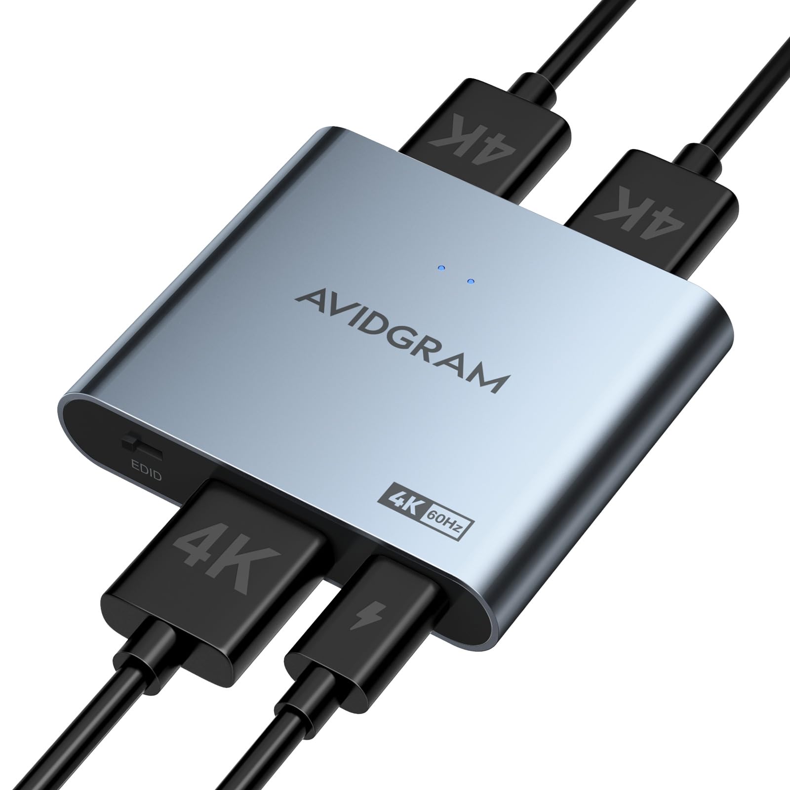 AVIDGRAM AVIDGRAM HDMI Splitter 1 in 2 Out 4K 60Hz Dual Display Support for PS4 Pro Xbox PS5 with Auto Copy and Downscaler Mode