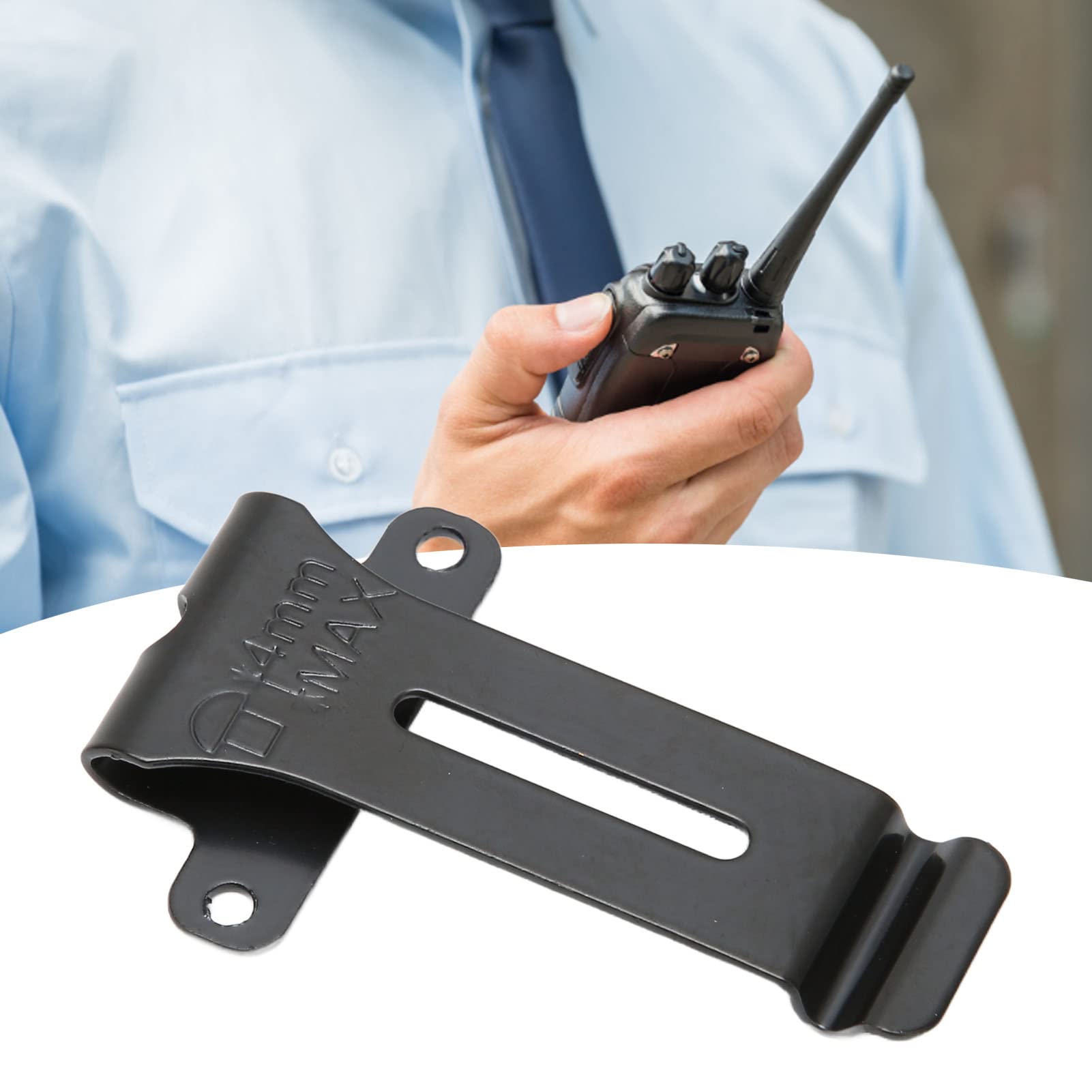 Estink Estink Radio Belt Clip Replacement Pack of 6 Portable Metal Clamp for Handheld Radio TK 208 TK 308 BF 888S Black - View 3 of 9