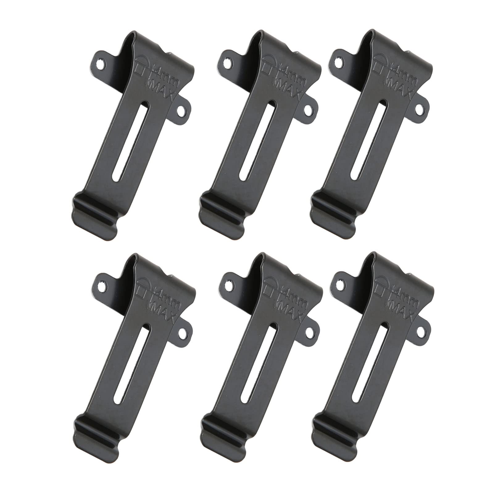 Estink Estink Radio Belt Clip Replacement Pack of 6 Portable Metal Clamp for Handheld Radio TK 208 TK 308 BF 888S Black - View 9 of 9