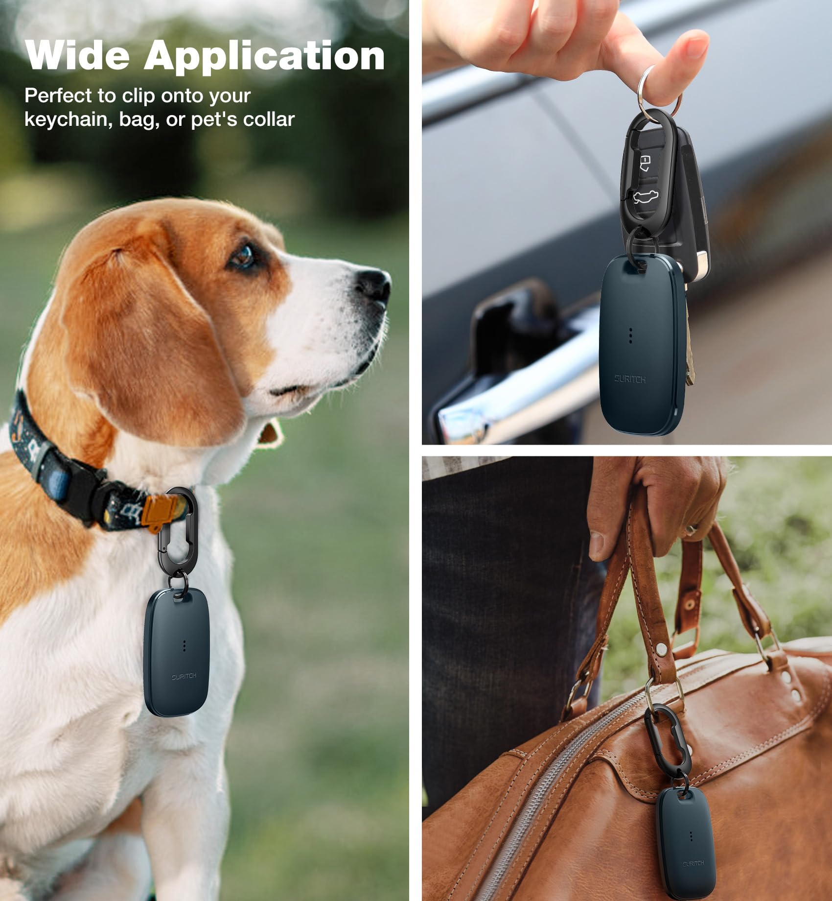 SURITCH SURITCH Tile Pro 2022 Case with Anti-Lost Carabiner Protective Cover Keychain in Greenish Blue - View 3 of 7