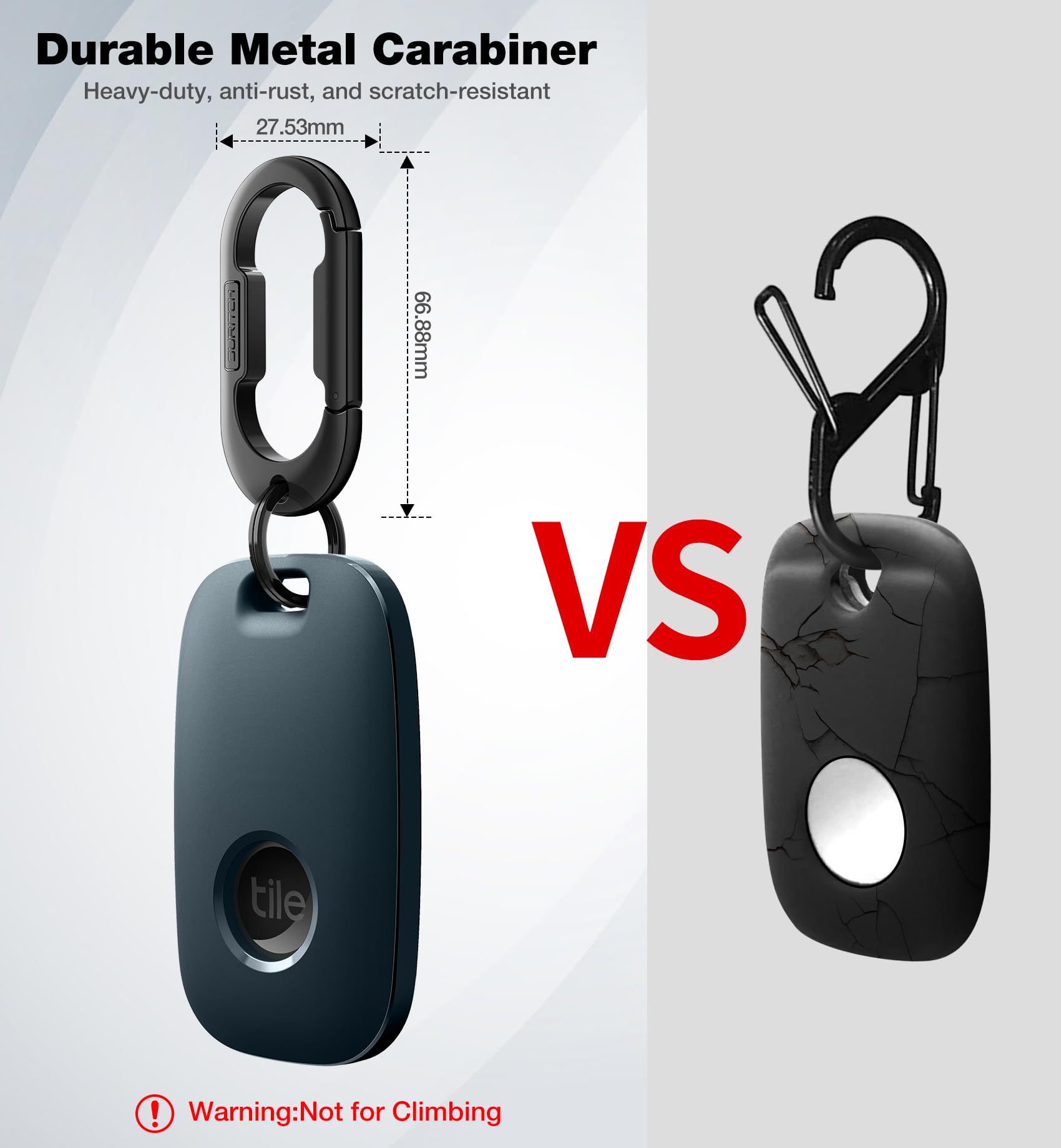 SURITCH SURITCH Tile Pro 2022 Case with Anti-Lost Carabiner Protective Cover Keychain in Greenish Blue - View 5 of 7