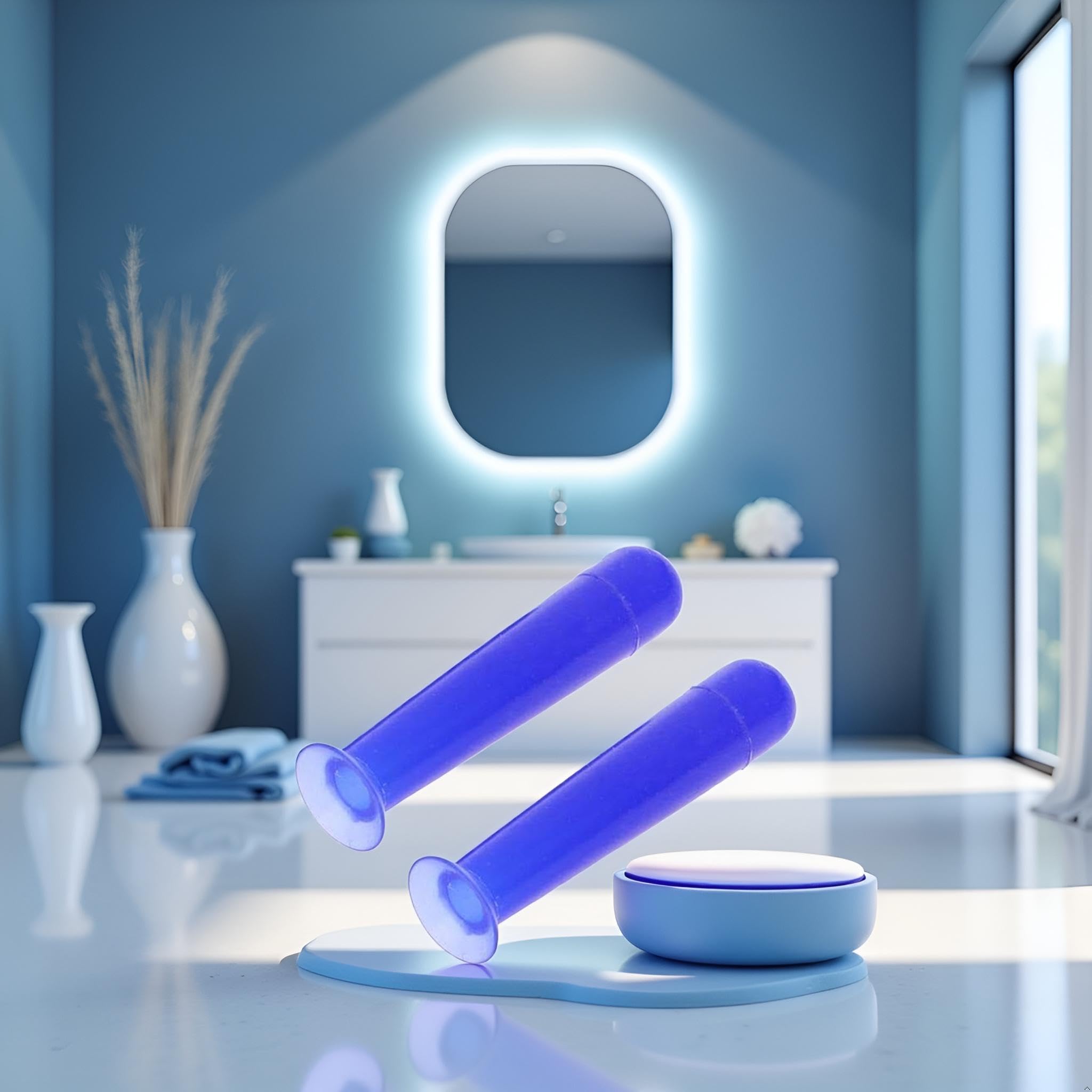 Juroicessry Juroicessry 2Pcs Blue Silicone Contact Lens Suction Cups RGP Inserter Remover Cases for Easy Lens Handling - View 8 of 9