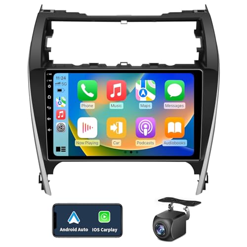 YMJOGGUX Android 13 Car Stereo Radio for Toyota Camry 2012-2014 10.2 inch Touch Screen with Wireless CarPlay Android Auto GPS WiFi Backup Camera Bluetooth 5.0
