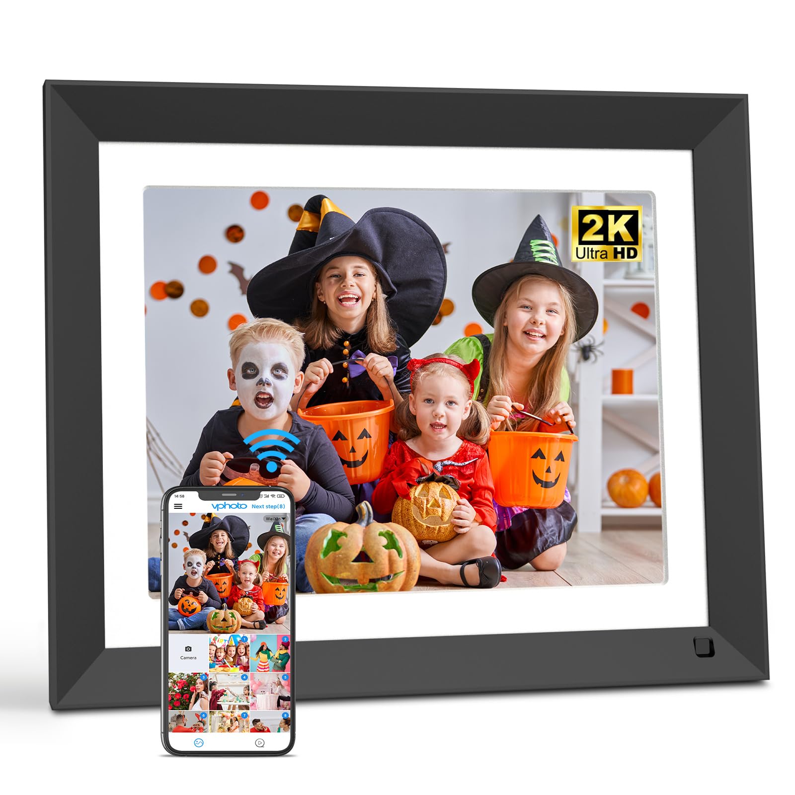 11-inch 2K Digital Picture Frame with Dual WiFi 32GB Storage Touch Screen Motion Sensor Share Photos Videos via App Unlimited Cloud Storage