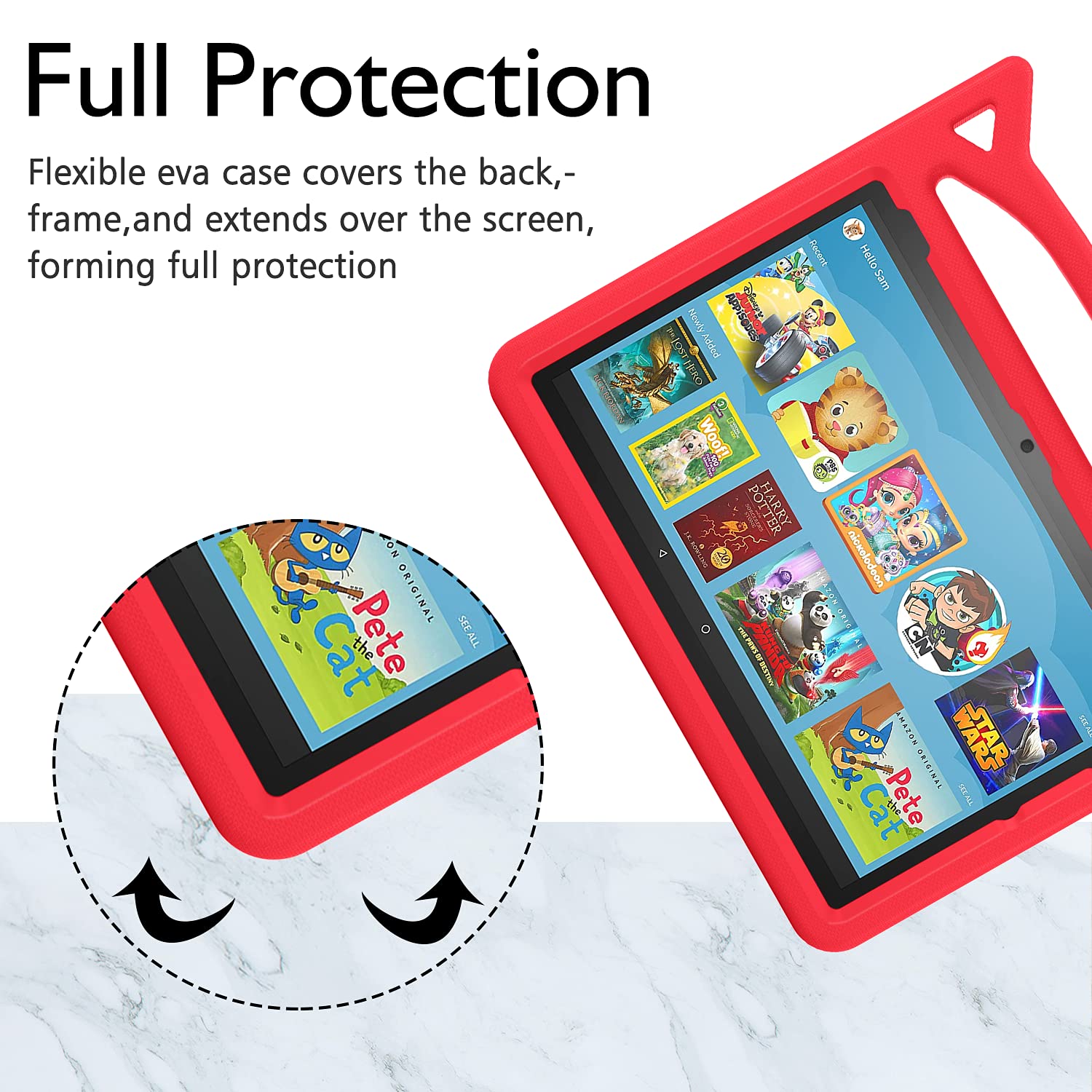 Ubearkk Ubearkk Lightweight Anti-Slip Shock Resistant Case for 10 in Tablet 13th 11th Generation 2023 2021 Release Kid Friendly Cover - View 5 of 5