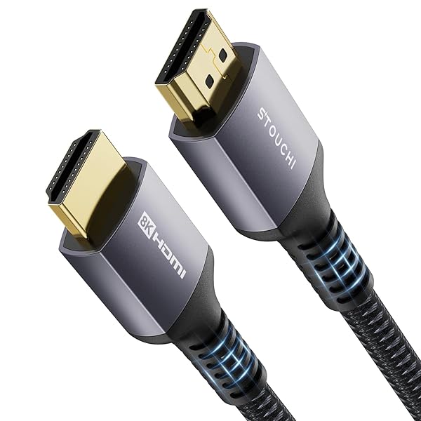 Stouchi Stouchi 2.1 HDMI Cable 8FT Ultra High Speed 48Gbps 8K60Hz 4K120Hz Compatible with PS5 PS4 UHD TV and PC