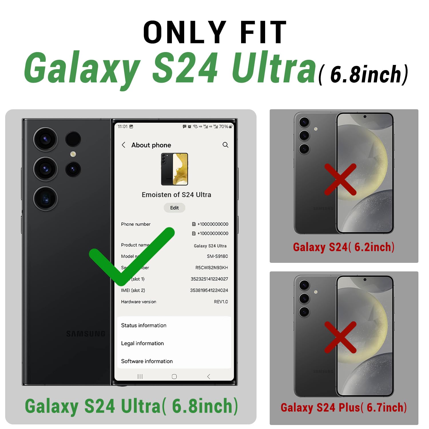 SUANPOT Suanpot Samsung Galaxy S24 Ultra Wallet Case RFID Blocking Credit Card Holder PU Leather Flip Folio Cover Light Brown - View 2 of 7