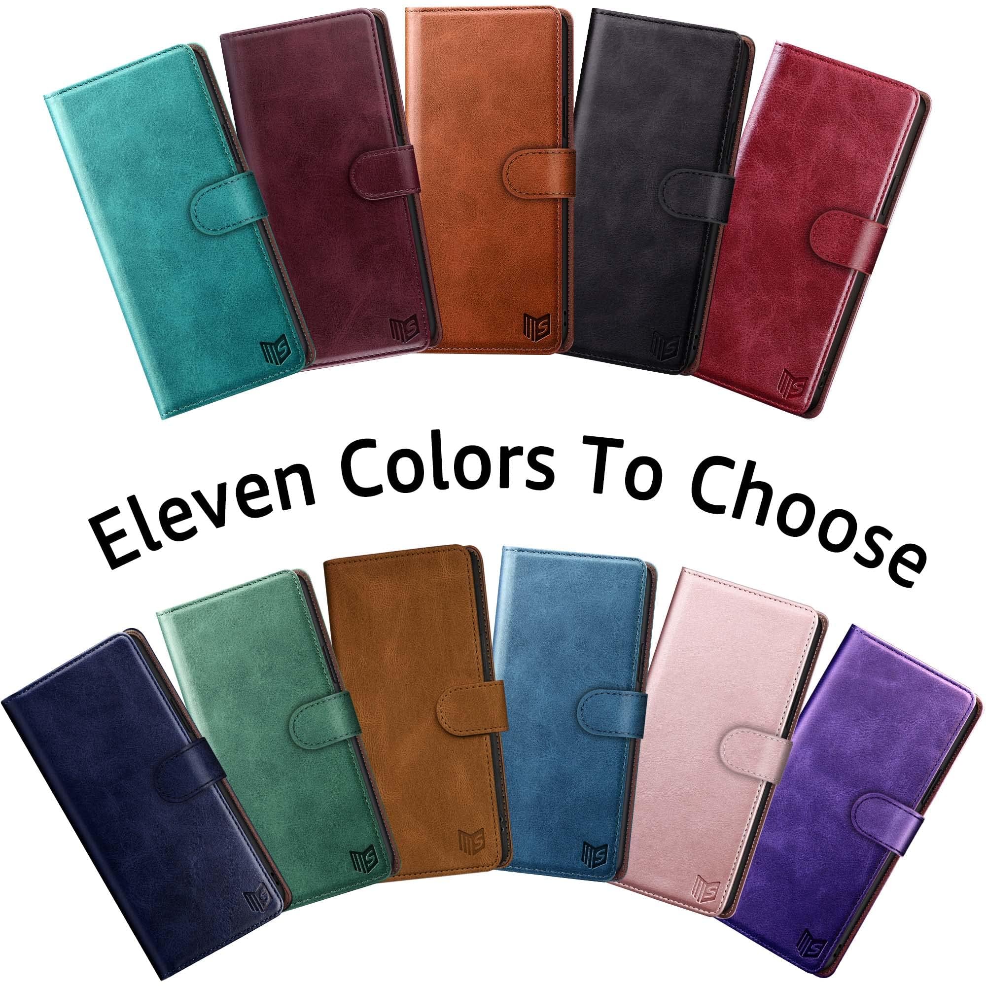 SUANPOT Suanpot Samsung Galaxy S24 Ultra Wallet Case RFID Blocking Credit Card Holder PU Leather Flip Folio Cover Light Brown - View 3 of 7