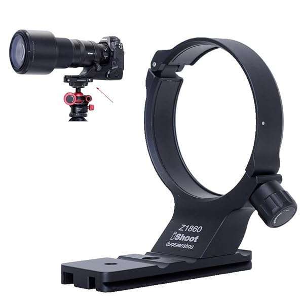 iShoot Metal Lens Collar for Nikon Nikkor Z 180-600mm - Arca-Swiss Tripod Mount & Quick Release Plate