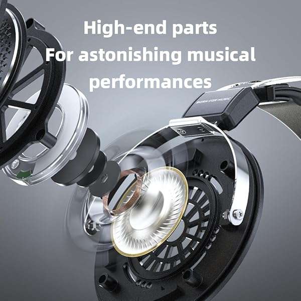 FiiO FIIO JadeAudio JT1 Studio Headphones: Hi-Res Gaming & Recording Headset with 50mm Drivers & Microphone - View 7 of 10