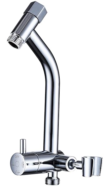 G-Promise G-Promise All Metal Shower Diverter 3-Way Valve with Low Handheld Holder and Pause Mode for Handheld and Fixed Shower Head Chrome