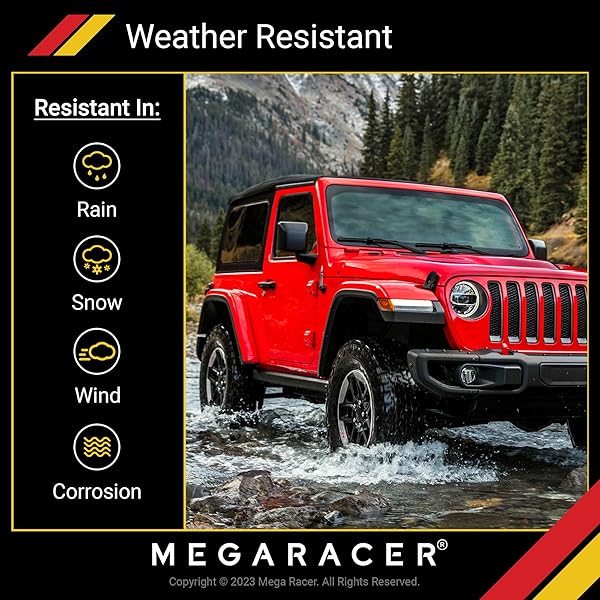 Mega Racer 50 Cal Bullet Antenna for Jeep Wrangler Gladiator 2007-2024 Silver Gray Stylish Jeep Accessories for Wrangler JK JL and Gladiator Truck - View 7 of 8