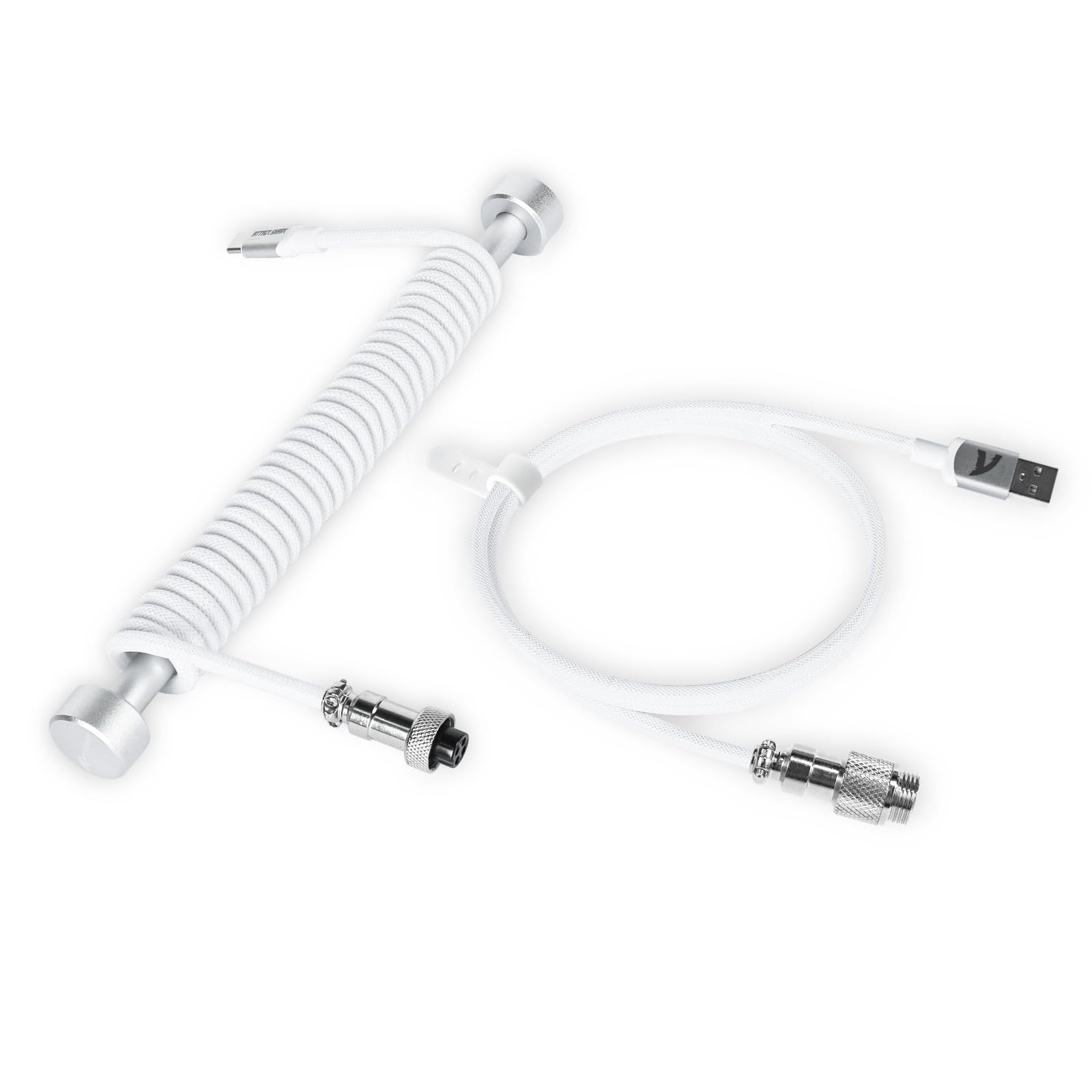 ATTACK SHARK "Custom Coiled USB-C Keyboard Cable & Winder for RK61, GunMjo, EPOMAKER - 7.87" Line Management Solution"