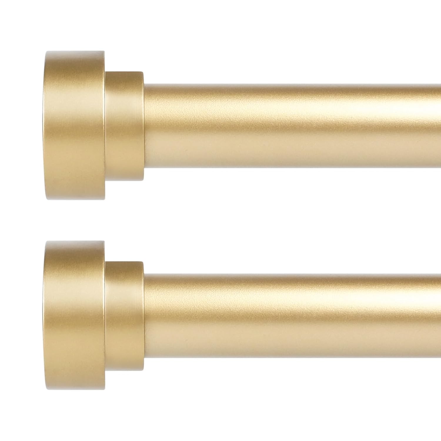 hei! dear HEI DEAR Adjustable Gold Curtain Rods 72 to 144 Inch Heavy Duty Modern Telescoping Drapery Rods for Windows - View 8 of 9