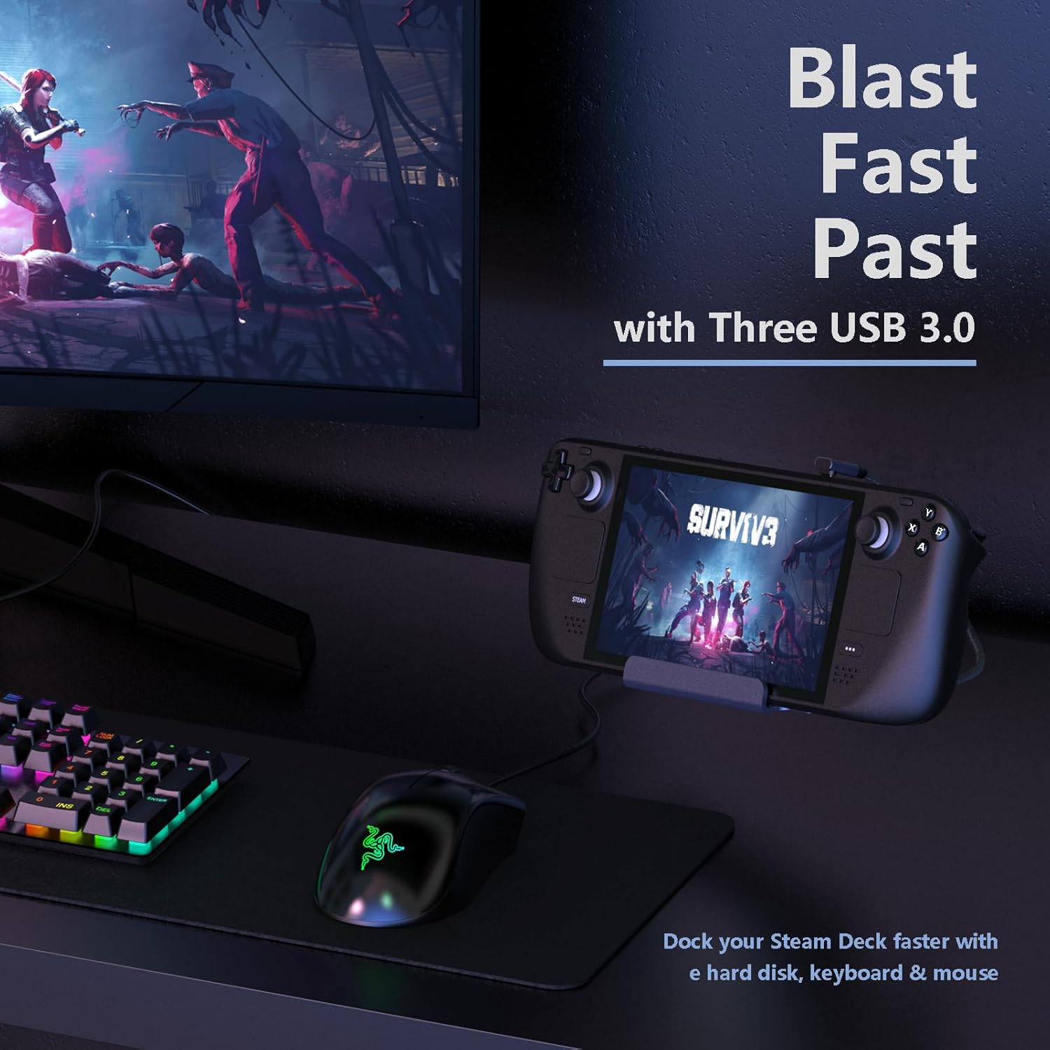 Tiergrade Tiergrade 6-in-1 USB C Hub with 4K HDMI Ethernet and 3 USB-A Ports for MacBook Pro Steam Deck iMac and More - View 5 of 7