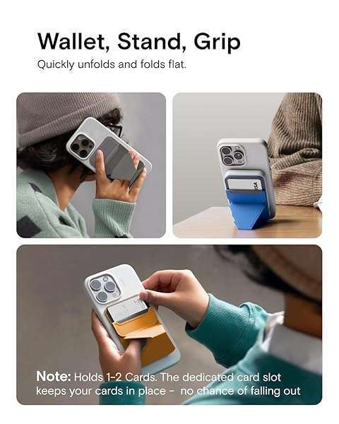 MOFT MOFT Magnetic Wallet Stand for iPhone 16/15/14/13/12 - Adjustable Angle & MagSafe Compatible - Peppermint Color - View 4 of 10