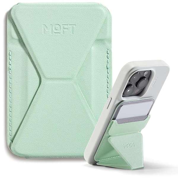 MOFT MOFT Magnetic Wallet Stand for iPhone 16/15/14/13/12 - Adjustable Angle & MagSafe Compatible - Peppermint Color - View 2 of 10
